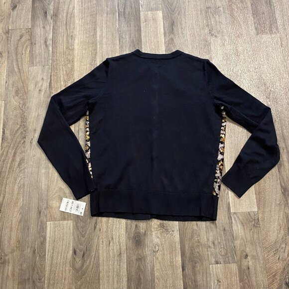 NWT JM Collection Animal Print Sequined Cardigan Size PP - Picture 2 of 7